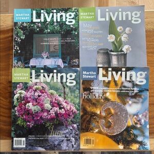 Lot of 4 Martha Stewart Magazines- 1995, 1999, 2000, 2002